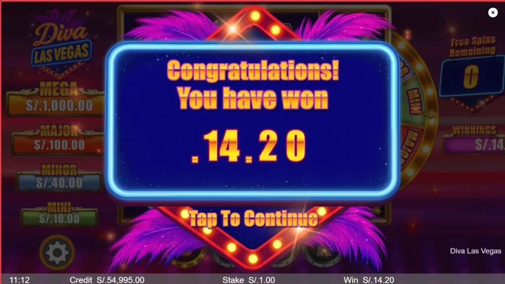 Diva Las Vegas slot machine interface featuring neon lights and showgirl theme