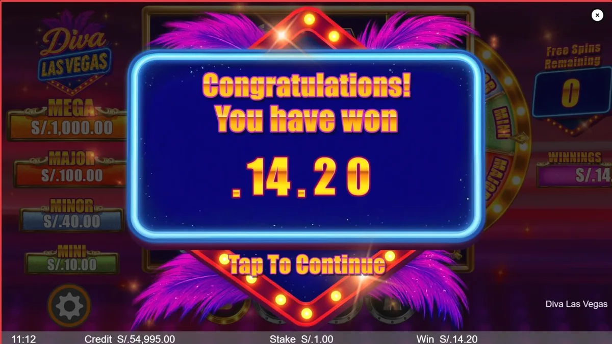 Diva Las Vegas slot machine interface featuring neon lights and showgirl theme