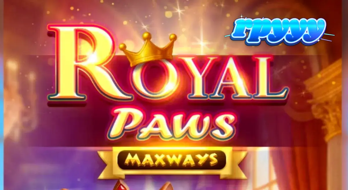 Tampilan antarmuka seluler Royal Paws Maxways dengan tema taman istana yang mewah